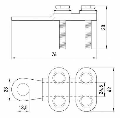 Кабельный наконечник E.Next e.end.stand.clamp.185.240 (s0170008) - фото №1