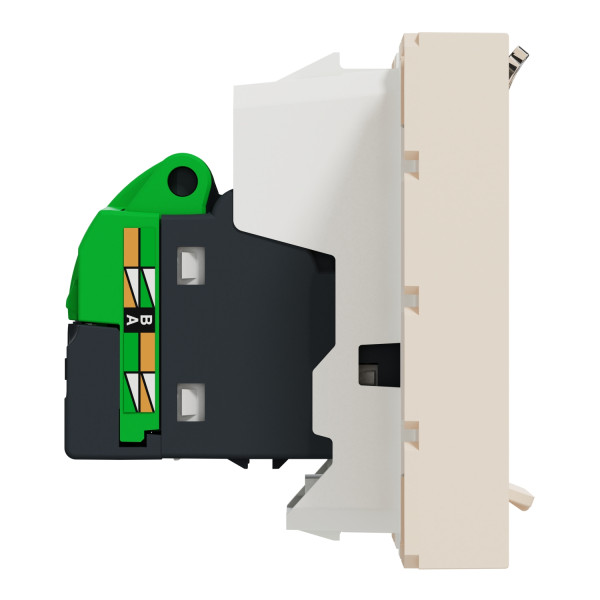 Комп'ютерна розетка RJ45 Schneider Electric Unica New NU341544 cat6 UTP 2м бежева - фото №3