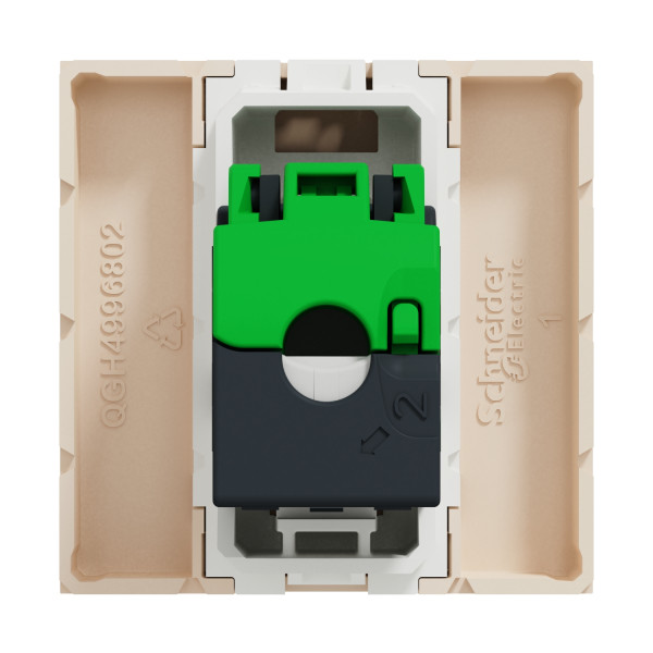 Комп'ютерна розетка RJ45 Schneider Electric Unica New NU341544 cat6 UTP 2м бежева - фото №4