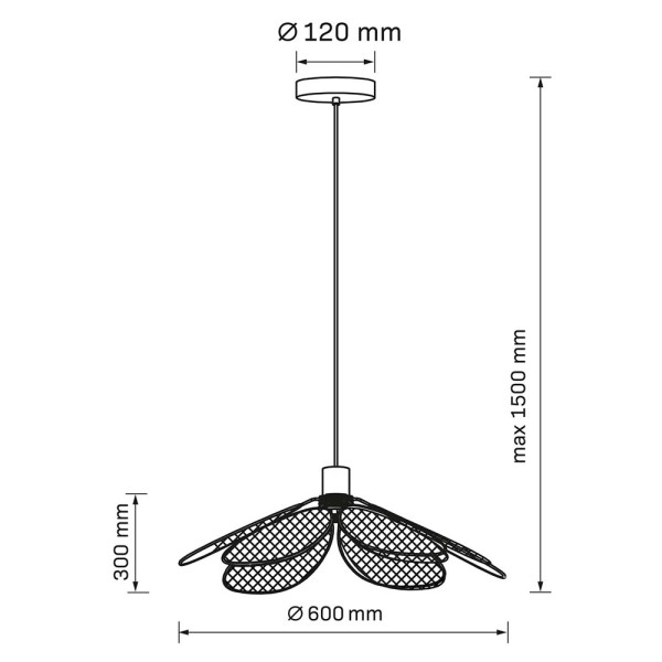 Підвісний світильник, люстра Goldlux 331182 Tobago E27 1x20W IP20 бежевий - фото №4