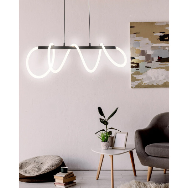 Подвесной светильник, люстра Goldlux 329080 Emma Led 1x38W 4000K 4450Lm IP20 Черный - фото №3