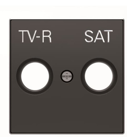 Центральная плата TV/R+SAT розетки ABB Sky 2CLA855010A1501 8550.1 NS (черный бархат)