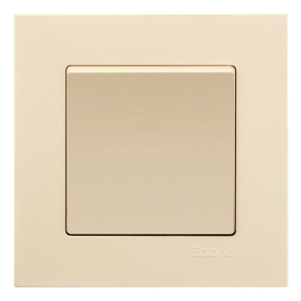 Выключатель 1-клавишный Gunsan Eqona крем