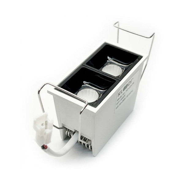 Точковий світильник Kloodi KD-024TR LED 2x4W 3000K 360Lm IP20 Wh - фото №1