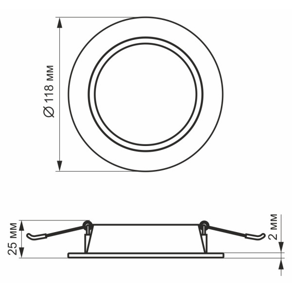 Світильник Videx Back 6Вт 5000K (VL-DLBR-065) - фото №1