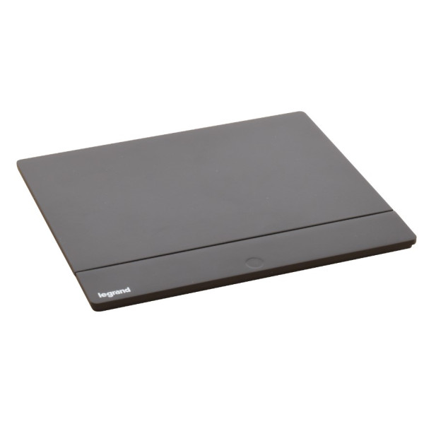 Лючок із висувним блоком Legrand на 4 модулі (654802) чорний - фото №1