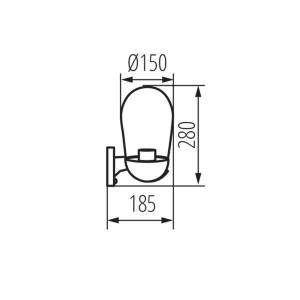 Вуличний світильник з датчиком руху Kanlux 36533 Liego E27 1x15W IP44 чорний - фото №4