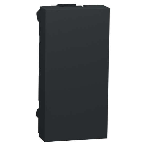Заглушка Schneider Electric NU986554 для розетки 1М (антрацит)
