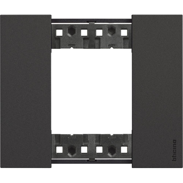 Рамка на 2 модулі Bticino Living Now KA4802KG (Німецький/Італійський стандарт) чорна