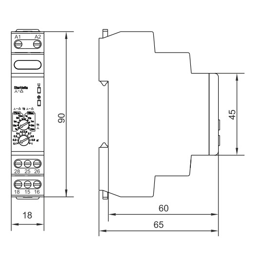 Реле часу Promfactor зірка/трикутник FRT47 - фото №1