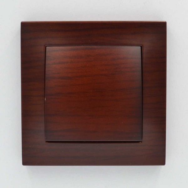 Выключатель ELBI ZENA Woodline красное дерево 1кл без рамки ( 609-012900-200 ) - фото №6