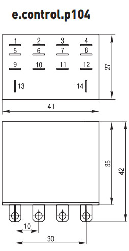 Роз'єм модульний E.Next e.control.p104s 10А на 4 групи контактів - фото №1