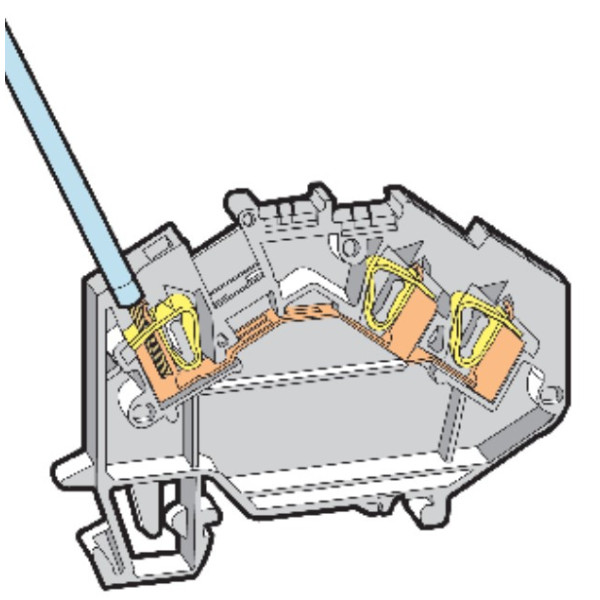Клемма Wago 780-654 TS 35 (оранжевая) - фото №2
