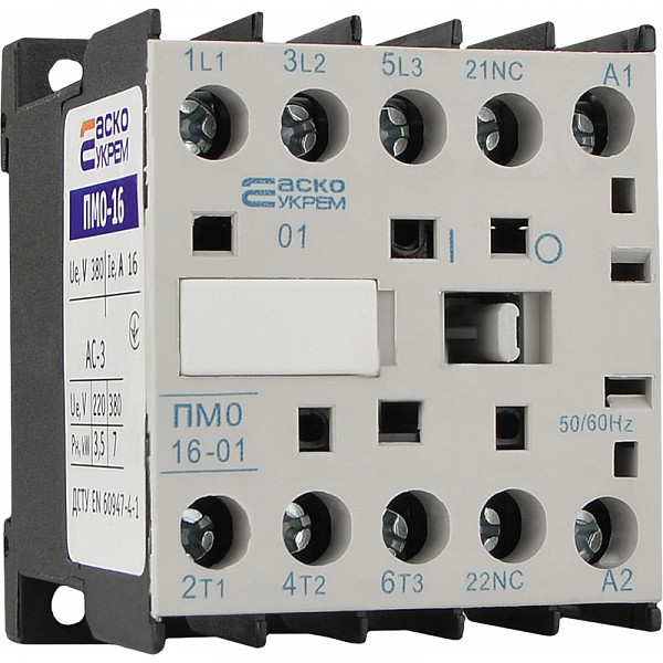 Мініконтактор Аско-Укрем ПМ 0-16-01 M7 220В LC1-K1601 (A0040010160) - фото №1