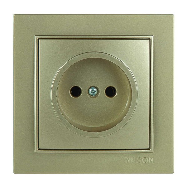 Розетка Nilson Thor золото 1-на без заземлення ( 27151015 )
