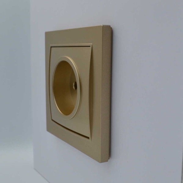 Розетка Nilson Thor золото 1-на без заземлення ( 27151015 ) - фото №2