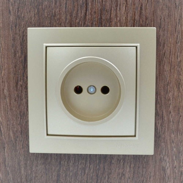 Розетка Nilson Thor золото 1-на без заземлення ( 27151015 ) - фото №3