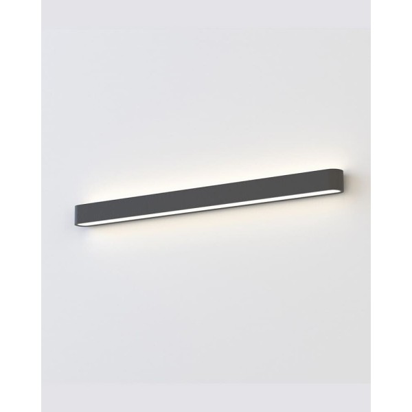 Бра, настенный светильник Nowodvorski 7534 Soft LED T8LED 1x16W 3000K 2300Lm IP20 графитовый - фото №1