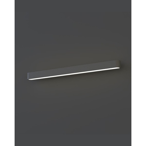Бра, настенный светильник Nowodvorski 7534 Soft LED T8LED 1x16W 3000K 2300Lm IP20 графитовый - фото №2