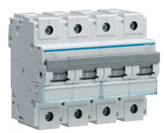 Електричний автомат HLF490S (4р, С, 100А) Hager