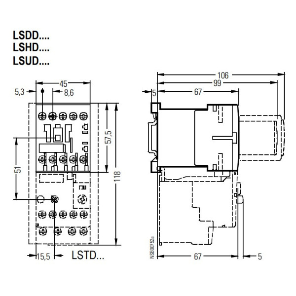 Контактор Schrack LSDD1213 230В AC 1НО 5,5 кВт 12А 3P розмір 00 - фото №1