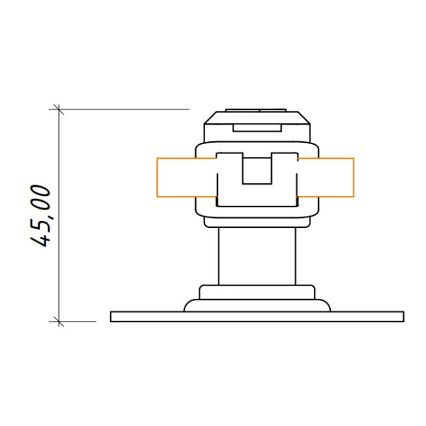 Тримач на підставці Leo Lightman Сlip StZn/Pa сірий (318061) - фото №1