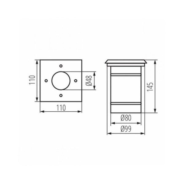 Вуличний світильник Kanlux 7172 Berg GU10 1x10W IP67 - фото №2