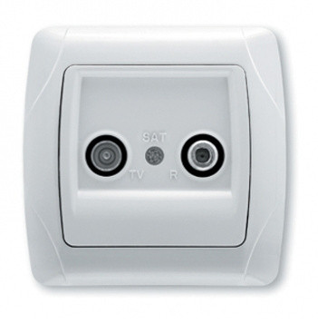 Розетка кінцева TV-SAT біла, Carmen