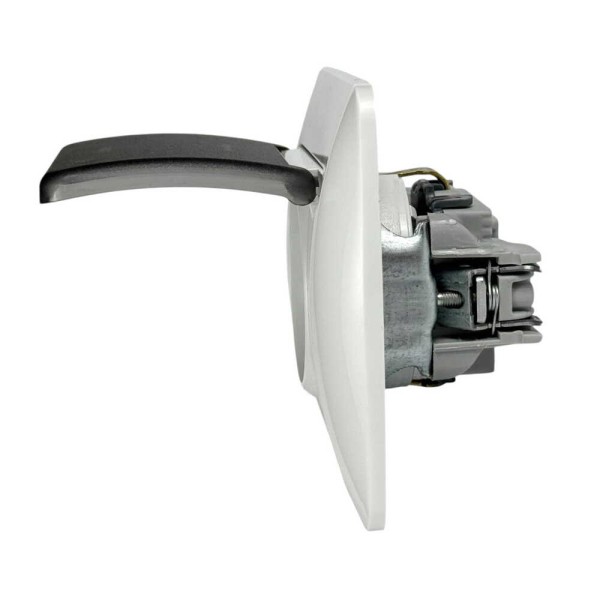 Розетка ELBI ZIRVE Fixline белая 1-я с заземлением с крышкой ( 501-010201-218 ) - фото №3