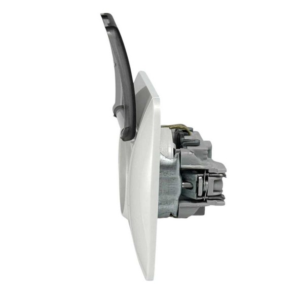 Розетка ELBI ZIRVE Fixline белая 1-я с заземлением с крышкой ( 501-010201-218 ) - фото №4