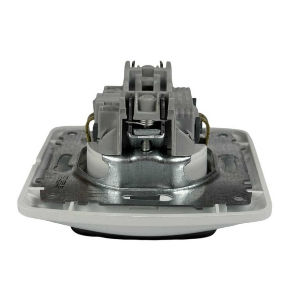 Розетка ELBI ZIRVE Fixline белая 1-я с заземлением с крышкой ( 501-010201-218 ) - фото №6