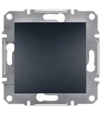 Выключатель кнопочный без рамки антрацит Asfora, EPH0700171