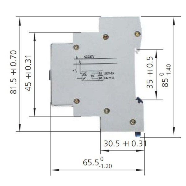 Реле затримки часу Chint NTE8-B AC 230В 1NO 48с-480с на увімкнення (258480) - фото №2