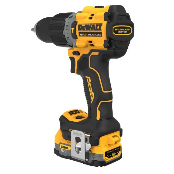 Ударная дрель-шуруповерт бесщеточная DeWALT DCD805E1T XR Li-Ion 18В 1,7Ач 90Нм патрон 13мм - фото №1