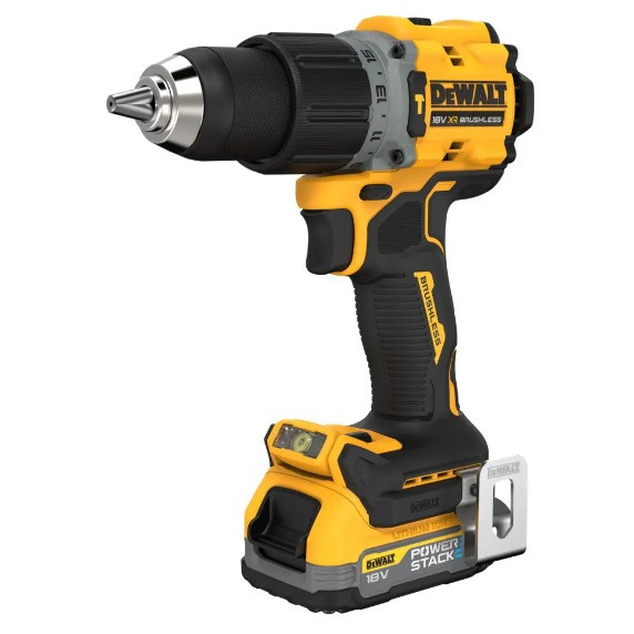 Ударная дрель-шуруповерт бесщеточная DeWALT DCD805E1T XR Li-Ion 18В 1,7Ач 90Нм патрон 13мм - фото №2
