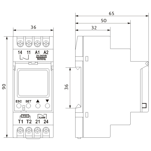 Температурне реле Promfactor FRT12 24-240В AC/DC - фото №2