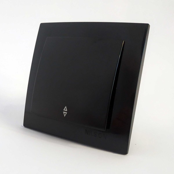 Вимикач Nilson Touran чорний 1кл прохідний ( 24221007 )