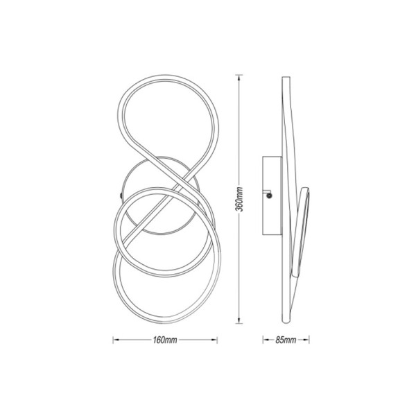 Бра, настенный светильник Zuma Line 5905316693104 Zephyra LED 1x12W 3000K 650Lm IP20 черный - фото №1