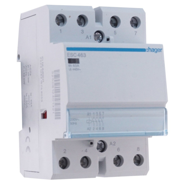 Контактор 63A ESC463 (4НО, 230В) 3м Hager - фото №1