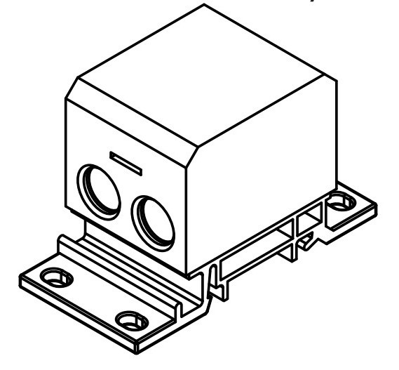 Распределительный блок ETI 001102412 EDBM-2/N (160А 1x4-70; 2x4-35; 3x2.5-25) - фото №2