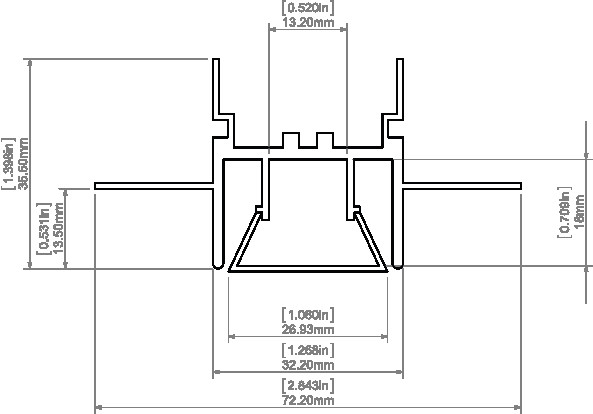LED-профиль KLUS для натяжных потолков FOLED, 3 метр (KLUS_A08332V1N_3) - фото №3
