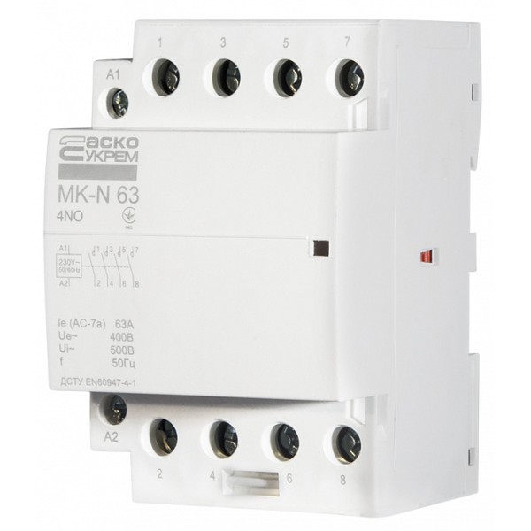 Модульный контактор Аско-Укрем MK-N 4P 63A 4NO (A0040030034) - фото №3