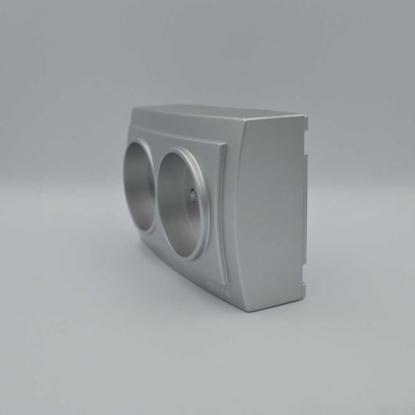 Розетка Nilson Themis срібло 2-на без заземлення ( 26131024 ) - фото №3