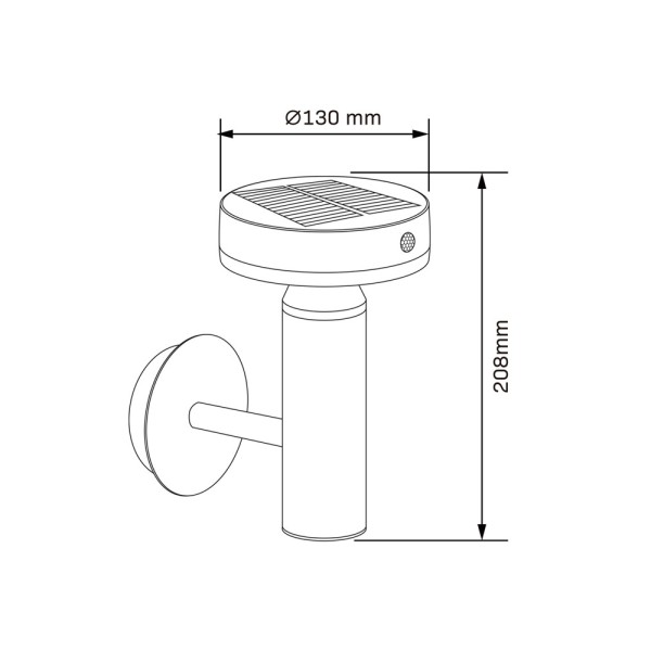 Вуличний світильник на сонячній батареї Goldlux 329783 Gwinea LED 1x4.5W 4000K 400Lm IP44 чорний - фото №2