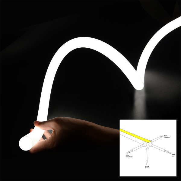 Гнучкий неон COLORS 12V IP65 21,6W 302Lm RGB-SPI 3м (NNR25-RGB-SPI) - фото №4