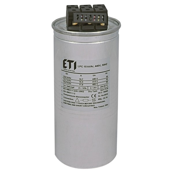 Конденсатор ETI 004656853 LPC-DW 400V 15 kVAr