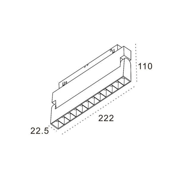 Магнітний світильник Alumled ALMG-S102 12W 3000K BK Led 960Lm IP20 - фото №1