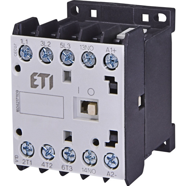 Миниатюрный контактор ETI 004641211 CEC 09.4Р 24V DC (9A; 4kW; AC3) 4р (4 НО)