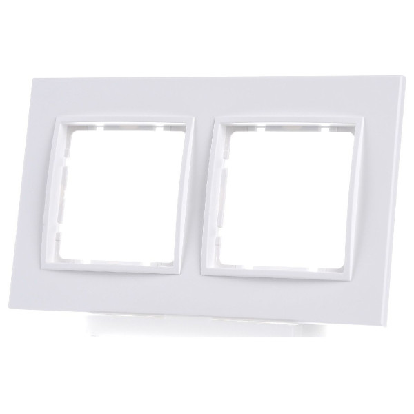 Рамка 2-местная полярная белизна Berker B.7 - фото №1