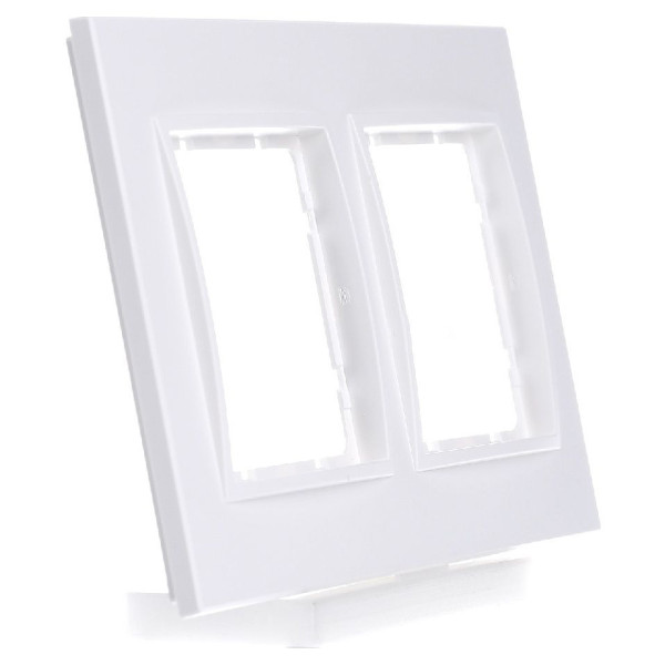 Рамка 2-местная полярная белизна Berker B.7 - фото №2